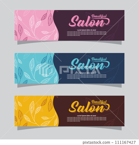 Vector set of landscape banner background design concept. Colorful background business layout template Vector set of landscape banner background design concept. Colorful background business layout template 111167427