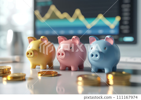 Pig piggy bank for asset management-1 111167974