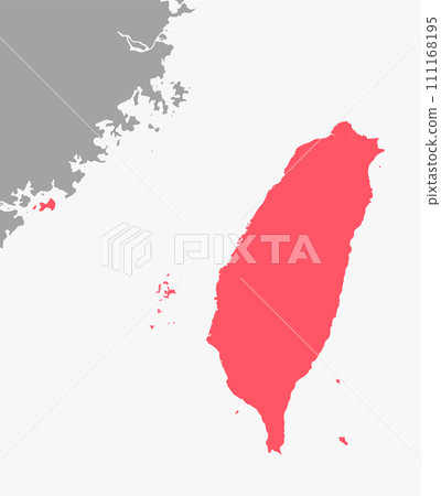 台灣緊急狀態（台灣和中國）地圖/無文字 111168195