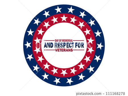 Day of Memorial and Respect For Veterans Vector illustration 111168278