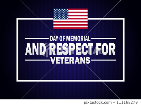 Day of Memorial and Respect For Veterans Vector Template Design Illustration 111168279
