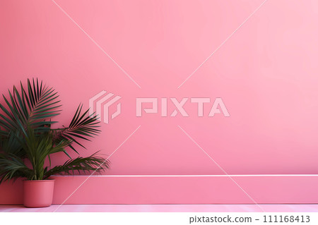 Pink wall background with copy space 111168413