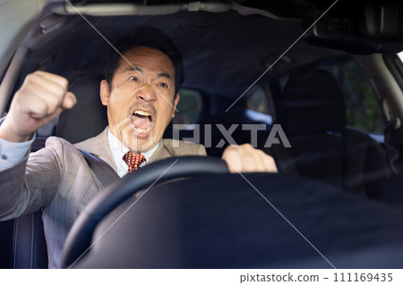 Angry male driver Angry male driver 111169435