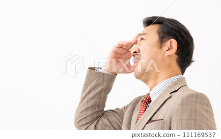 Businessman worried close up Businessman worried close up 111169537