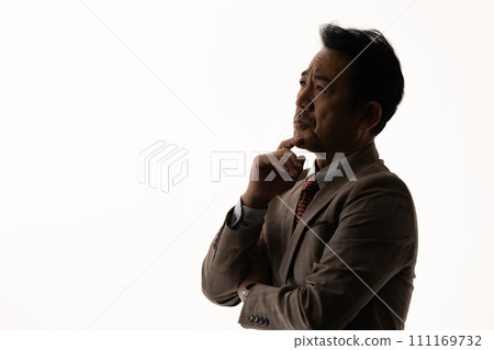 商人剪影擔心 111169732