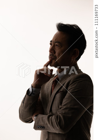 商人剪影擔心 111169733