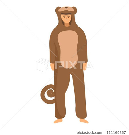 Kigurumi monkey icon cartoon vector. Party animal. Costume friend Kigurumi monkey icon cartoon vector. Party animal. Costume friend 111169867
