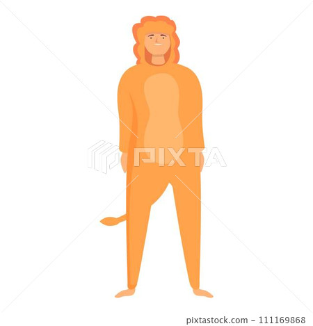Kigurumi lion icon cartoon vector. Party animal. Costume friend 111169868