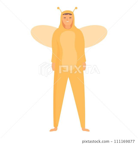 Kigurumi bee icon cartoon vector. Party animal. Costume dress 111169877