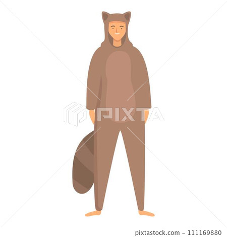 Kigurumi raccoon icon cartoon vector. Party animal. Fun clothing Kigurumi raccoon icon cartoon vector. Party animal. Fun clothing 111169880