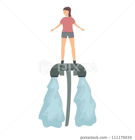 Surf flyboard icon cartoon vector. Summer sport. Action travel 111170030