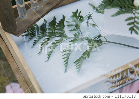 decor of arches and chairs for the wedding ceremony 111170118