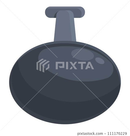Black cufflink icon cartoon vector. Fashion luxury. Shirt style 111170229