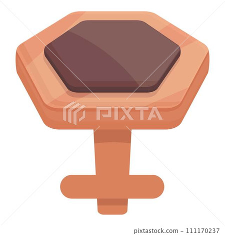 Bronze cufflink icon cartoon vector. Fashion luxury. Silver style 111170237