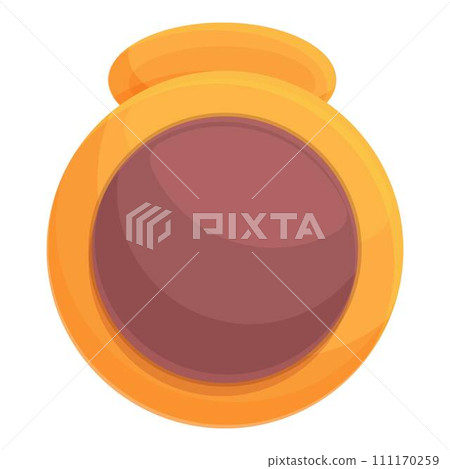 Golden cufflink icon cartoon vector. Fashion elegance. Web shirt 111170259