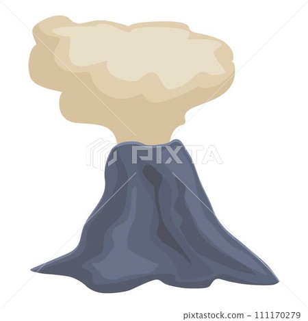 Iceland volcano icon cartoon vector. Travel country. Island map 111170279