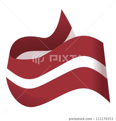 Latvia flag icon cartoon vector. Europe travel. National travel Latvia flag icon cartoon vector. Europe travel. National travel 111170353