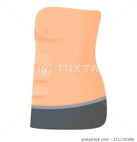 Care abdomen icon cartoon vector. Belly fat. Figure diet 111170366