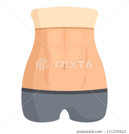 Care abdomen icon cartoon vector. Diet body. Female shape Care abdomen icon cartoon vector. Diet body. Female shape 111170422