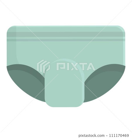 Green diaper icon cartoon vector. Adult health. Care equipment 111170469