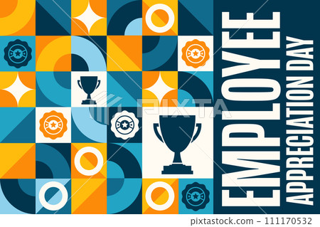 Employee Appreciation Day. Holiday concept. Template for background, banner, card, poster with text 111170532