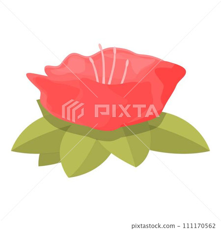 Rhododendron beauty icon cartoon vector. Flower plant. Colorful natural 111170562