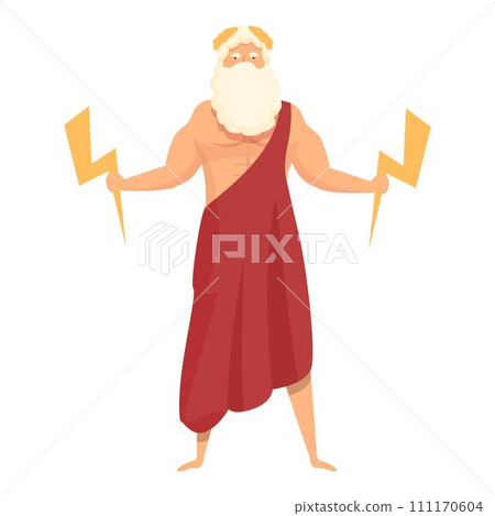 Zeus icon cartoon vector. Greek god. Ancient greece 111170604