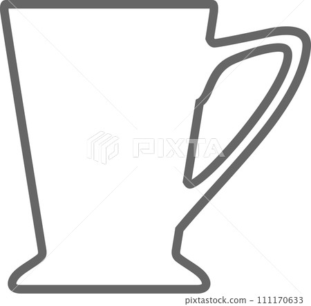 Tea Cup Outline Icon. Vector Illustration. Tea Cup Outline Icon. Vector Illustration. 111170633