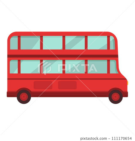 Public london bus icon cartoon vector. Uk tour. City travel 111170654