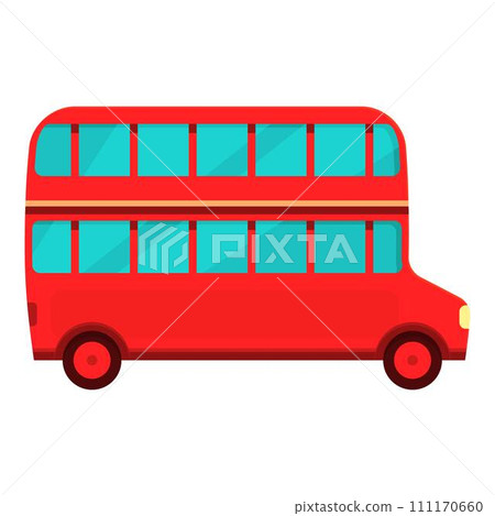 London bus tourist icon cartoon vector. England tour. Old travel 111170660