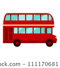 London bus traffic icon cartoon vector. Double tour. Old street 111170681