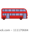 London bus travel icon cartoon vector. Uk tour. City side 111170684