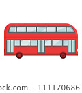 London city bus icon cartoon vector. England tour. Travel street 111170686