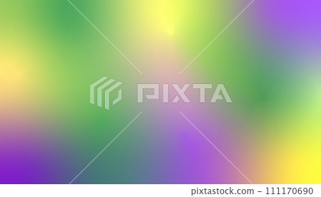 Mardi Gras Abstract Banner in Purple, Green, And Yellow Colors. Vibrant Mesh Gradient Texture 111170690