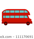 London bus tour icon cartoon vector. Double decker. Old city 111170691