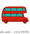 London bus icon cartoon vector. Uk tour. Old travel 111170705