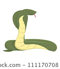 Serpent snake icon cartoon vector. Cobra head. Venom character 111170708