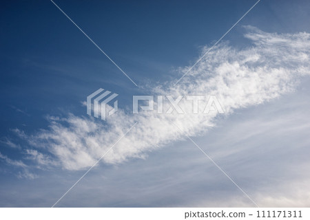 view of big sirrus cloud on blue sky background view of big sirrus cloud on blue sky background 111171311