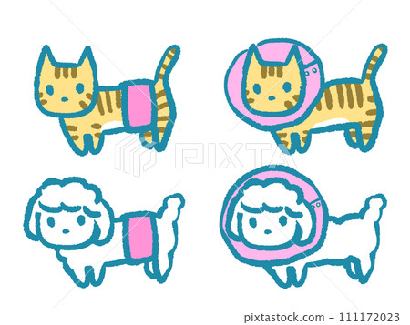 貓和狗的可愛護理插圖 貓和狗的可愛護理插圖 111172023