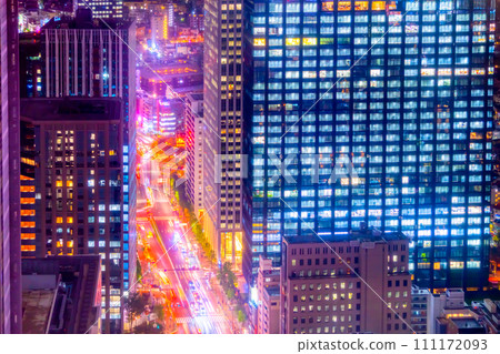 Shinjuku high-rise building city Night view 111172093