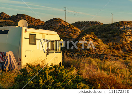 Caravan camping on nature 111172258