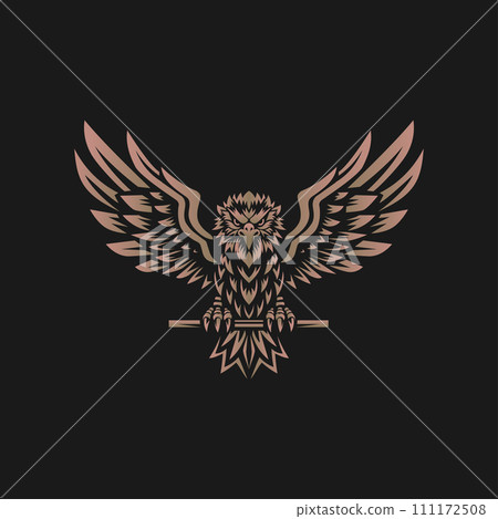 eagle emblem with spread wings 111172508