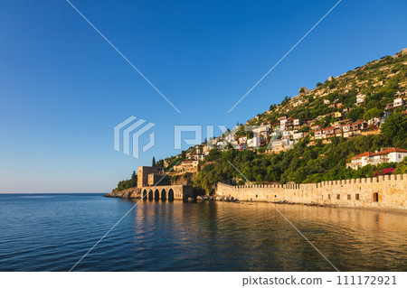 Tersane shipyard at Alanya Castle in Turkey 111172921