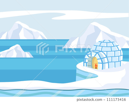 Arctic North pole antarctica Scene Arctic North pole antarctica Scene 111173416