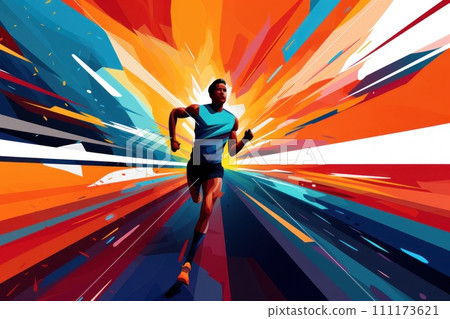 marathon poster design abstract background marathon poster design abstract background 111173621