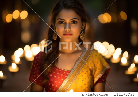 Happy Diwali Celebration concept background 111173755