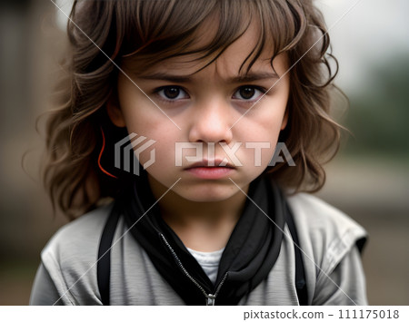 Furious childs detailed cinematic portrait K. 111175018