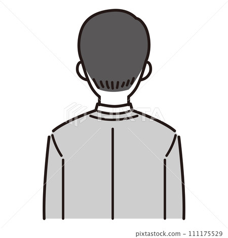 Suit male back illustration 111175529