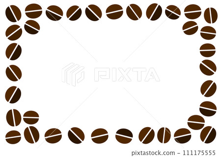 排列有各種烘焙咖啡豆的框架的插圖 111175555