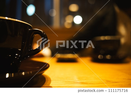 Coffee time with friends at a cafe Coffee time with friends at a cafe 111175716